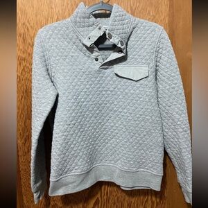Waffle button sweater sweatshirt